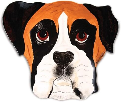 Pavilion Gift Company Tyson-Boxer-10 Dog Dinner Plate, 10", Multicolored in Saudi Arabia