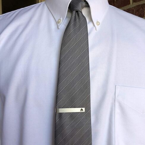 Ice Hockey Goalie Tie Bar – Handmade Hockey Player Tie Clip – Sports Lover Gift for Men – Engraved Goalie Silhouette – Coach, Fan, or Team Gift – Silver Finish in Saudi Arabia