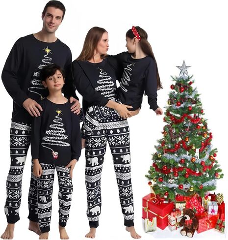 Christmas Pajamas Family Matching Pajamas Set Womens PJs Pyjamas Sleepwear Nightwear Set Christmas Pajamas Pyjamas Pjs in Saudi Arabia
