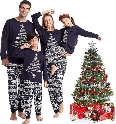 Christmas Pajamas Family Matching Pajamas Set Womens PJs Pyjamas Sleepwear Nightwear Set Christmas Pajamas Pyjamas Pjs in Saudi Arabia
