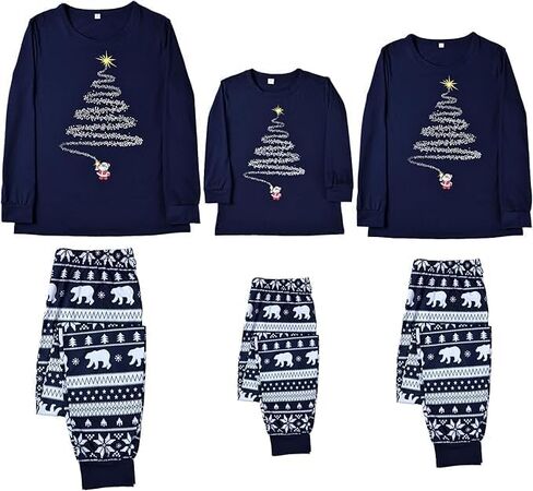 Christmas Pajamas Family Matching Pajamas Set Womens PJs Pyjamas Sleepwear Nightwear Set Christmas Pajamas Pyjamas Pjs in Saudi Arabia