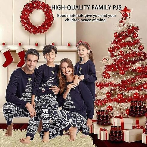 Christmas Pajamas Family Matching Pajamas Set Womens PJs Pyjamas Sleepwear Nightwear Set Christmas Pajamas Pyjamas Pjs in Saudi Arabia