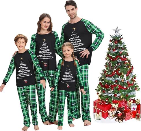 Christmas Pajamas Family Matching Pajamas Set Womens PJs Pyjamas Sleepwear Nightwear Set Christmas Pajamas Pyjamas Pjs in Saudi Arabia