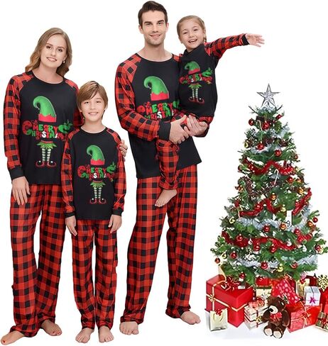 Christmas Pajamas Family Matching Pajamas Set Womens PJs Pyjamas Sleepwear Nightwear Set Christmas Pajamas Pyjamas Pjs in Saudi Arabia