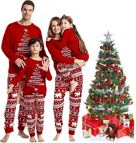Christmas Pajamas Family Matching Pajamas Set Womens PJs Pyjamas Sleepwear Nightwear Set Christmas Pajamas Pyjamas Pjs in Saudi Arabia