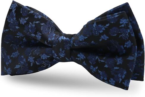 Pre-tied Floral Bow Ties for Men Adjustable Flower Pattern Satin Bow Tie for Tuxedo Wedding Formal Casual in Saudi Arabia