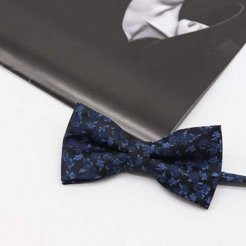 Pre-tied Floral Bow Ties for Men Adjustable Flower Pattern Satin Bow Tie for Tuxedo Wedding Formal Casual in Saudi Arabia