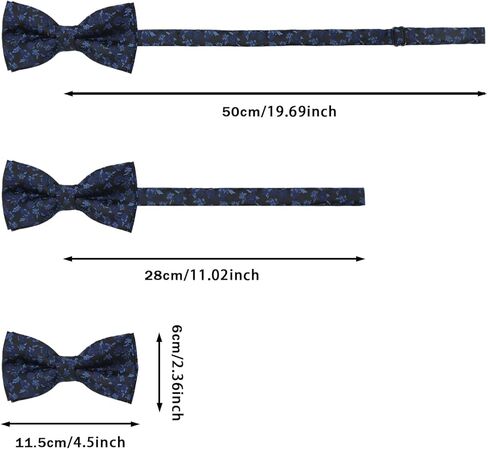 Pre-tied Floral Bow Ties for Men Adjustable Flower Pattern Satin Bow Tie for Tuxedo Wedding Formal Casual in Saudi Arabia