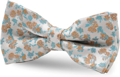 Pre-tied Floral Bow Ties for Men Adjustable Flower Pattern Satin Bow Tie for Tuxedo Wedding Formal Casual in Saudi Arabia