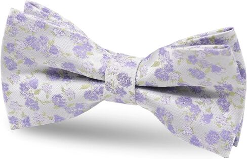 Pre-tied Floral Bow Ties for Men Adjustable Flower Pattern Satin Bow Tie for Tuxedo Wedding Formal Casual in Saudi Arabia