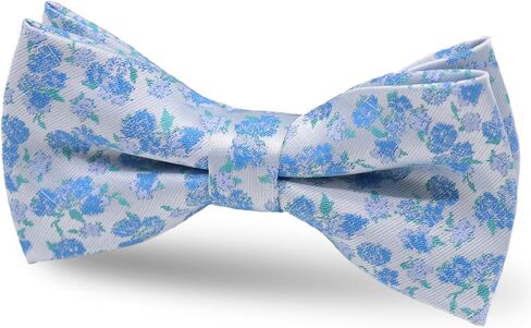 Pre-tied Floral Bow Ties for Men Adjustable Flower Pattern Satin Bow Tie for Tuxedo Wedding Formal Casual in Saudi Arabia