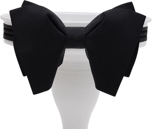 men's double-layer large pointed corner pre-tied bow tie formal tailcoat, suitable for weddings and formal events in Saudi Arabia