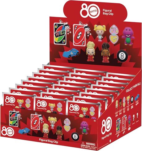 Mattel 80th Anniversary Series 1 – 5" Collectible Bag Clip – Blind Bag (ONE Random Figure) – Toy Brand Character Keychain/Backpack Accessory | Official Licensed Merchandise in Saudi Arabia