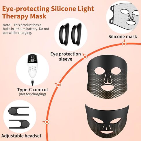 Red Light Therapy for Face Red Light Mask Infrared LED Mask Light 660nm & 850nm Near Infrared Light Therapy in Saudi Arabia