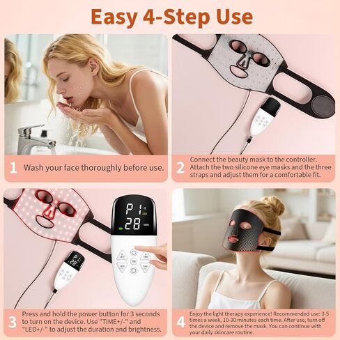 Red Light Therapy for Face Red Light Mask Infrared LED Mask Light 660nm & 850nm Near Infrared Light Therapy in Saudi Arabia