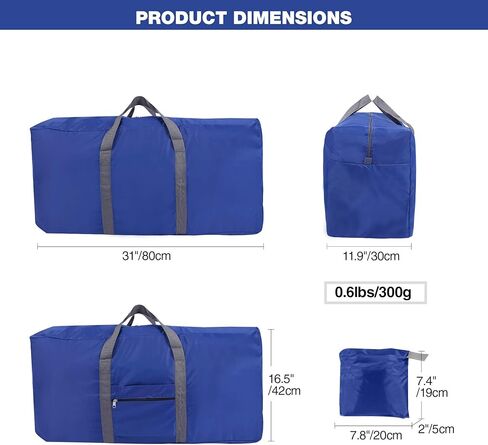 REDCAMP 100L Extra Large Duffle Bag, Water Resistant Lightweight Foldable Duffel Bag for Outdoor Camping, Dark Blue in Saudi Arabia
