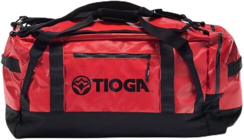 حقيبة TIOGA Venture الخارجية من القماش الخشن مع أحزمة حقيبة الظهر، مقاومة للطقس، بناء متين، نقل المعدات للمغامرات الخارجية، متوسطة / 50 لتر، أحمر in Saudi Arabia