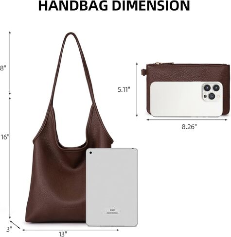Montana West Black Hobo Bag with Shoulder Purse for Women Coffee in Saudi Arabia