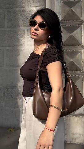 Montana West Black Hobo Bag with Shoulder Purse for Women Coffee in Saudi Arabia
