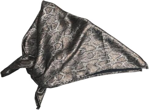 Y2K Snake Print Head Scarf Bandana Shiny Satin Silk Head Wrap Cool Headscarf for Women Girls Party Streetwear in Saudi Arabia