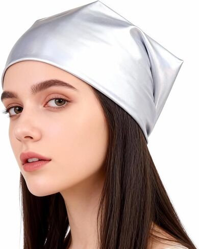 Y2K Snake Print Head Scarf Bandana Shiny Satin Silk Head Wrap Cool Headscarf for Women Girls Party Streetwear in Saudi Arabia