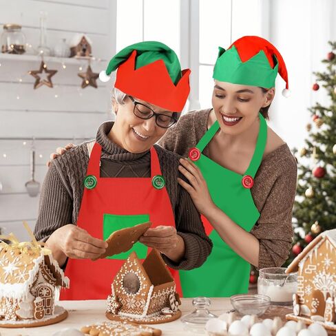 زي هواف قزم، مجموعتان من مريلة قزم عيد الميلاد وقبعة قزم، مريلة عيد الميلاد قزم مآزر عيد الميلاد، قبعة سانتا للبالغين، أزياء عيد الميلاد للبالغين، أزياء تنكرية لمستلزمات حفلات عيد الميلاد in Saudi Arabia