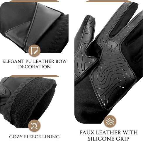 Winter Gloves for Women - Touchscreen Spandex Fleece Lining Cold Weather Gloves Anti-slip Driving Gloves in Saudi Arabia