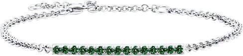 18K White Gold Plated Silver Bracelet With 5.50 Carat Total Weight Moissanite (D Color, Round Brilliant Shape, VVS Clarity) Bracelet For Women, Gift For Her Jewelry For Women Comes With Gift Box in Saudi Arabia