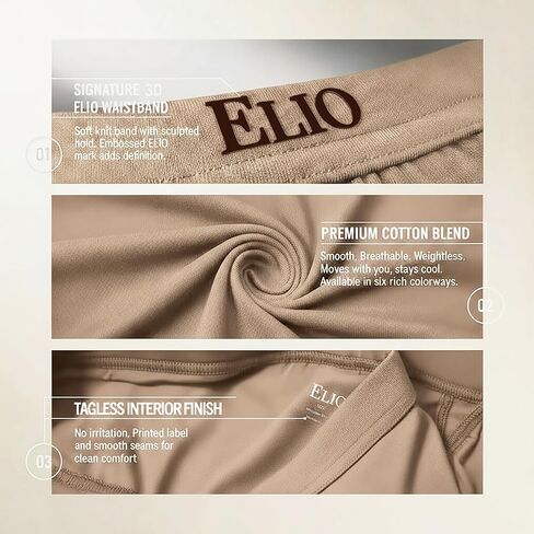 ELIO Men’s Classic Briefs 2-Pack — Stretch Cotton Underwear in Saudi Arabia
