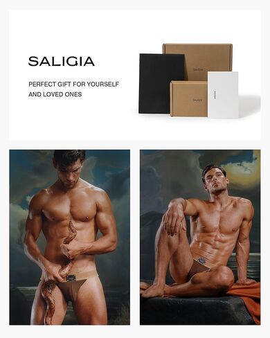 SALIGIA Men’s Briefs Sexy, Tag-Free &100s Silky-Sheen Lyocell Underwear with Supportive No-Fly Pouch 3-Pack in Saudi Arabia