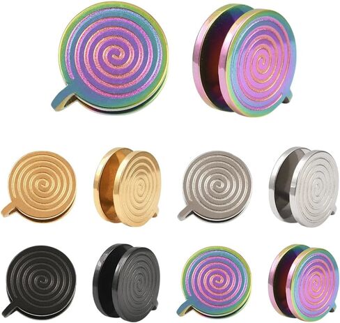 SUNNYCLUE 1 Box 16Pcs Pressure Earrings Keloid Earrings Spiral Clip On Earring Punk Ear Cuffs 304 Stainless Steel Ear Clips for Women Men Fashion Jewelry Gifts in Saudi Arabia