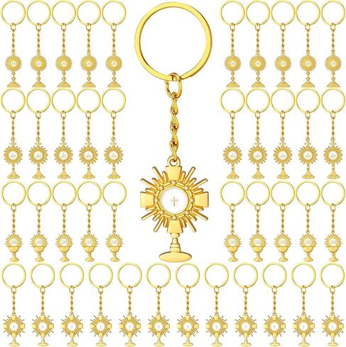 كيجيلي الذهب الكاثوليكية Monstrance المفاتيح الدينية الكاثوليكية الهدايا المعدنية الأولى بالتواصل الصليب الكأس كيرينغ للمعمودية in Saudi Arabia