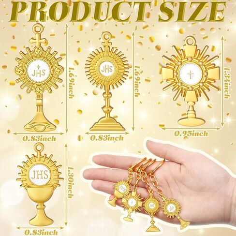 كيجيلي الذهب الكاثوليكية Monstrance المفاتيح الدينية الكاثوليكية الهدايا المعدنية الأولى بالتواصل الصليب الكأس كيرينغ للمعمودية in Saudi Arabia