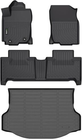 All Weather Car Floor Mats & Cargo Liner for Hyundai Ioniq 5 2022-2024 Fixed Console (Unmovable) Custom Fit Full Set Accessories - Black(Not for Ioniq 5 N) in Kuwait