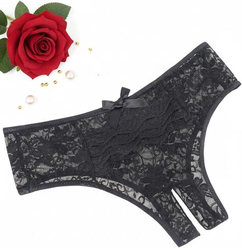 Women's Lace Panties Mesh Underwear Floral G-String Thongs Low Rise Boyshort Underwear T-Back Plus Size in Saudi Arabia
