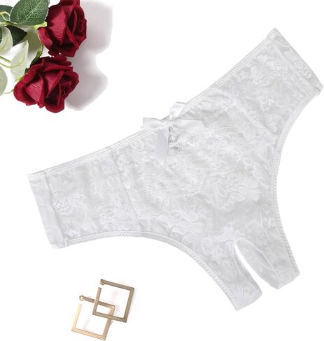Women's Lace Panties Mesh Underwear Floral G-String Thongs Low Rise Boyshort Underwear T-Back Plus Size in Saudi Arabia