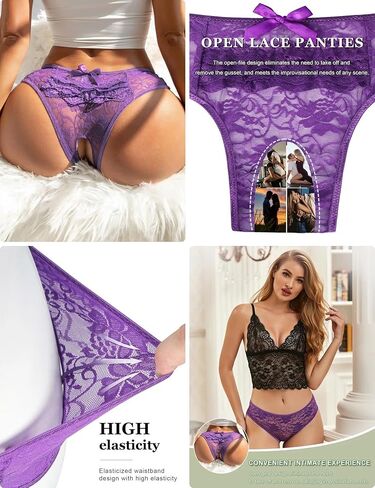 Women's Lace Panties Mesh Underwear Floral G-String Thongs Low Rise Boyshort Underwear T-Back Plus Size in Saudi Arabia