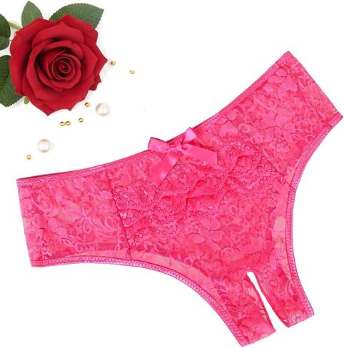 Women's Lace Panties Mesh Underwear Floral G-String Thongs Low Rise Boyshort Underwear T-Back Plus Size in Saudi Arabia