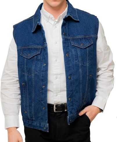 Stonewashed Denim Concealed Carry Vest with Universal Holster and Extra Magazine Holder in Saudi Arabia