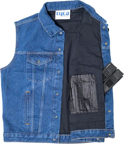 Stonewashed Denim Concealed Carry Vest with Universal Holster and Extra Magazine Holder in Saudi Arabia
