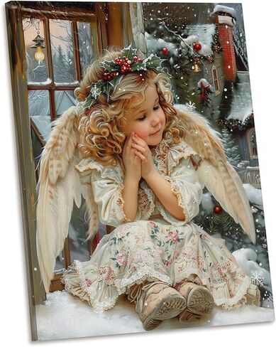 AEHIE Winter Wall Decor, Snowman Snowy Wall Art, Christmas Wall Decorations, Farmhouse Christmas Decor Framed Canvas Wall Art for Home Bedroom, Rustic Holiday Seasonal Wall Decor 11x14 in Saudi Arabia