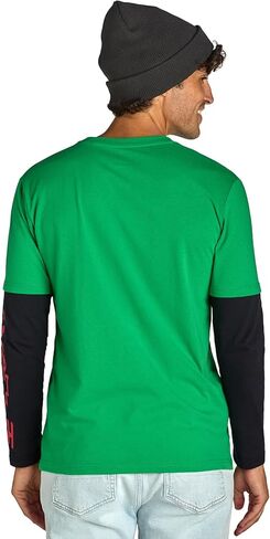 Dr. Seuss The Grinch Men's Faux Long Sleeve Shirt and Embroidered Beanie Set (X-Small) Green in Saudi Arabia
