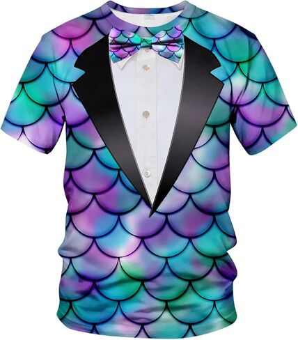 Funny Tuxedo Graphic T-Shirt Novelty Short Sleeve Crewneck Shirt in Saudi Arabia