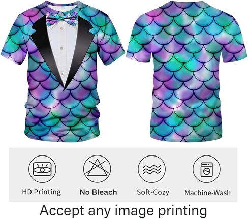 Funny Tuxedo Graphic T-Shirt Novelty Short Sleeve Crewneck Shirt in Saudi Arabia