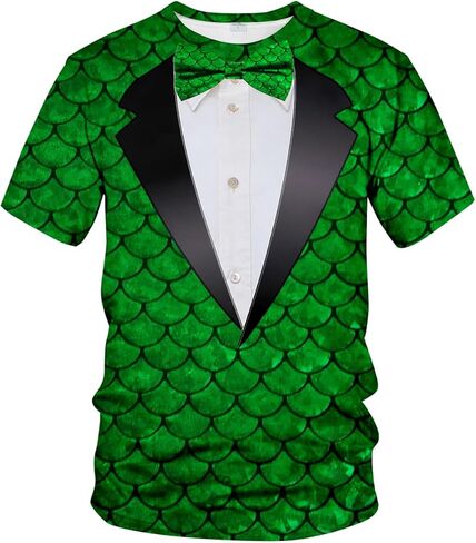 Funny Tuxedo Graphic T-Shirt Novelty Short Sleeve Crewneck Shirt in Saudi Arabia
