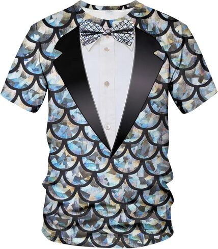 Funny Tuxedo Graphic T-Shirt Novelty Short Sleeve Crewneck Shirt in Saudi Arabia
