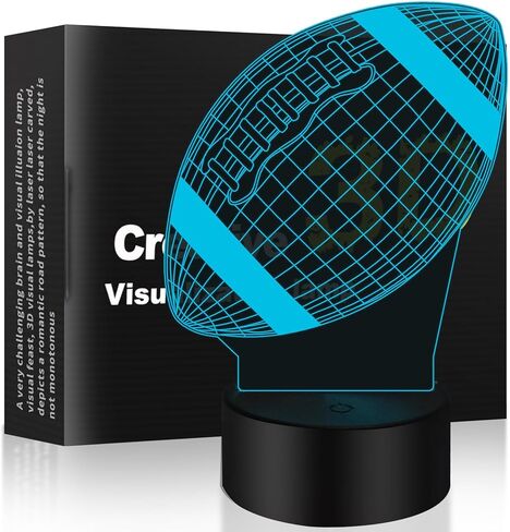 كرة القدم ثلاثية الأبعاد للتحكم باللمس - إضاءة ليلية متدرجة تلقائية بـ 7 ألوان، إضاءة ليلية بصرية بقاعدة من الأكريليك وABS، مناسبة لهدايا أعياد الميلاد، وغرفة التزيين، وهدايا العطلات للأطفال in Kuwait