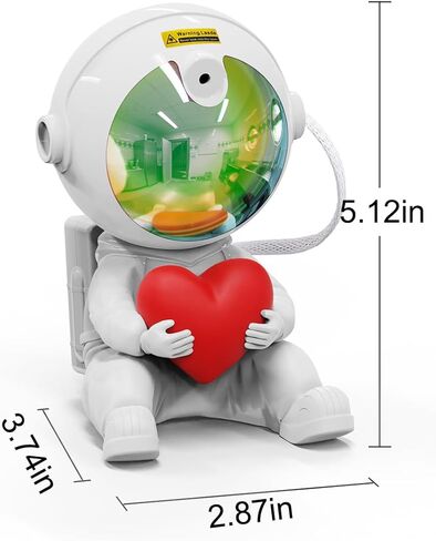 Northern Lights Aurora Projector Galaxy Night Light, Astronaut Star Projector with Adjustable Head, Heart-Hugging Space Lamp for Kids Bedroom Ceiling Decor, Remote & Timer, Christmas & Birthday Gift in Saudi Arabia