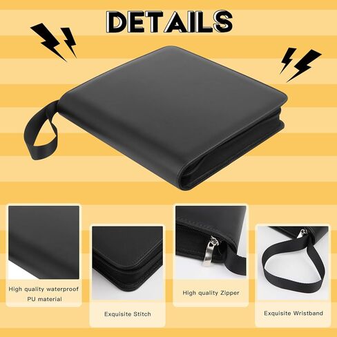 256-Pocket Photo Album for Polaroid I-Type/600/SX-70 Instant Photos, Leather Picture Book with Zipper for Polaroid Now/Now+/OneStep/OneStep 2 Instant Camera (Black) in Saudi Arabia