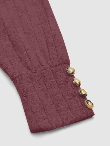 Flamingals Women's Knitted Collared V Neck Shirts Tops Button Cuff Long Sleeve Dressy Casual Polo Tops Fall Fashion in Saudi Arabia